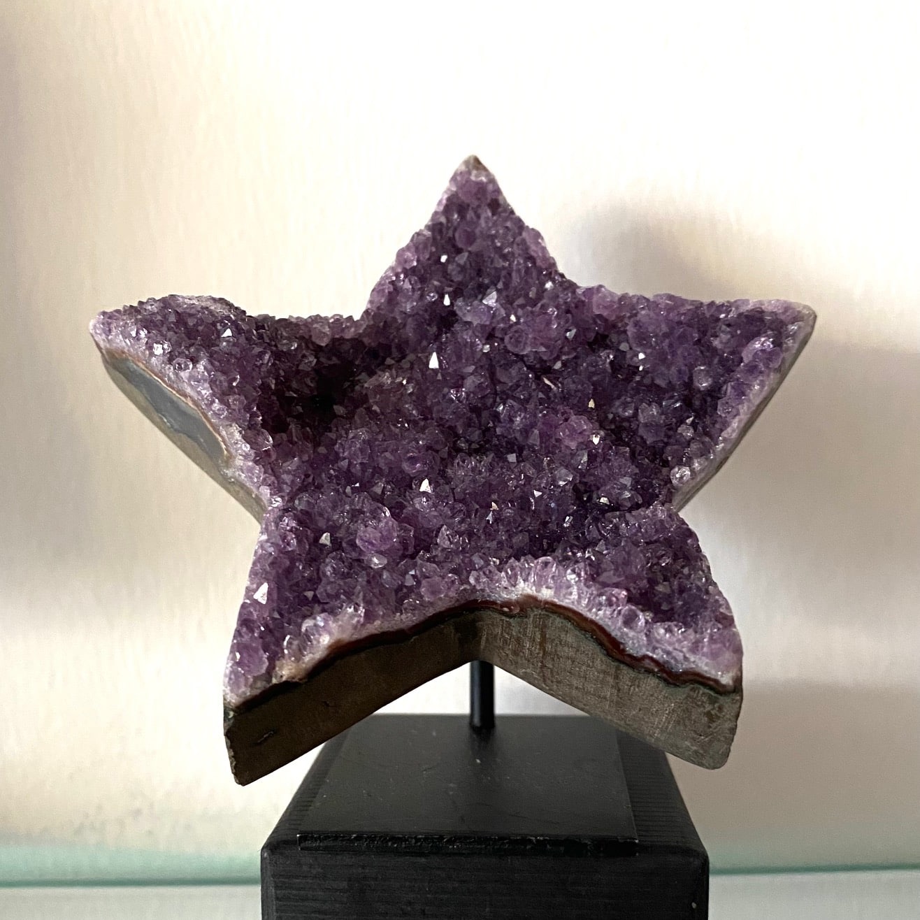 Amethyst Drusenstück Sternform für Ruhe und Klarheit